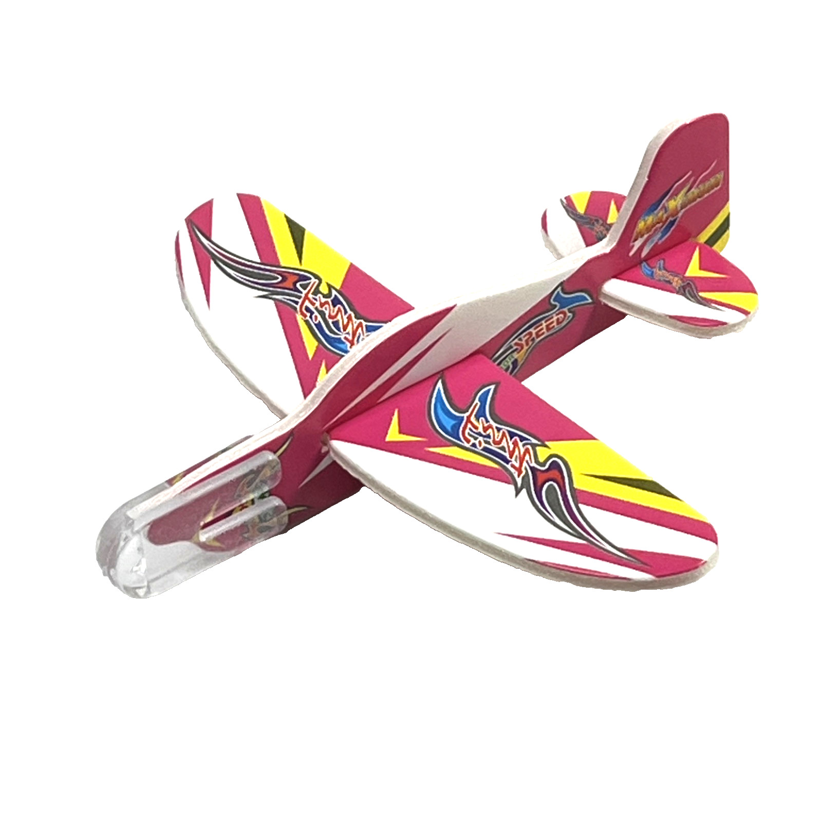 Mini Airplane Build Toss Fly Play Foam Plane Indoor/Outdoor Toy Pink Max