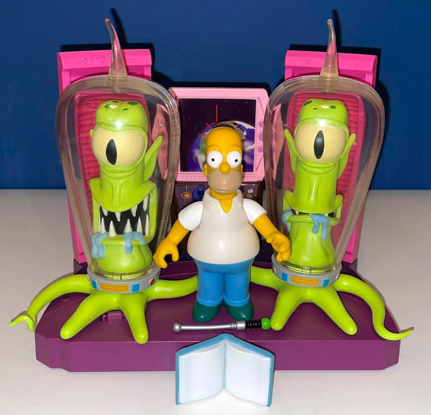Playmates SIMPSONS Treehouse of Horror Kang Kodos Homer Spaceship Loose Complete