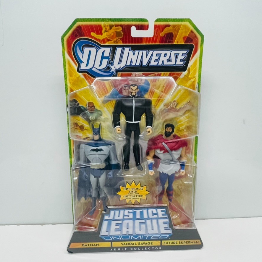 Batman Vandal Savage Future Superman League Unlimited 3 pk NIP DCU Rare