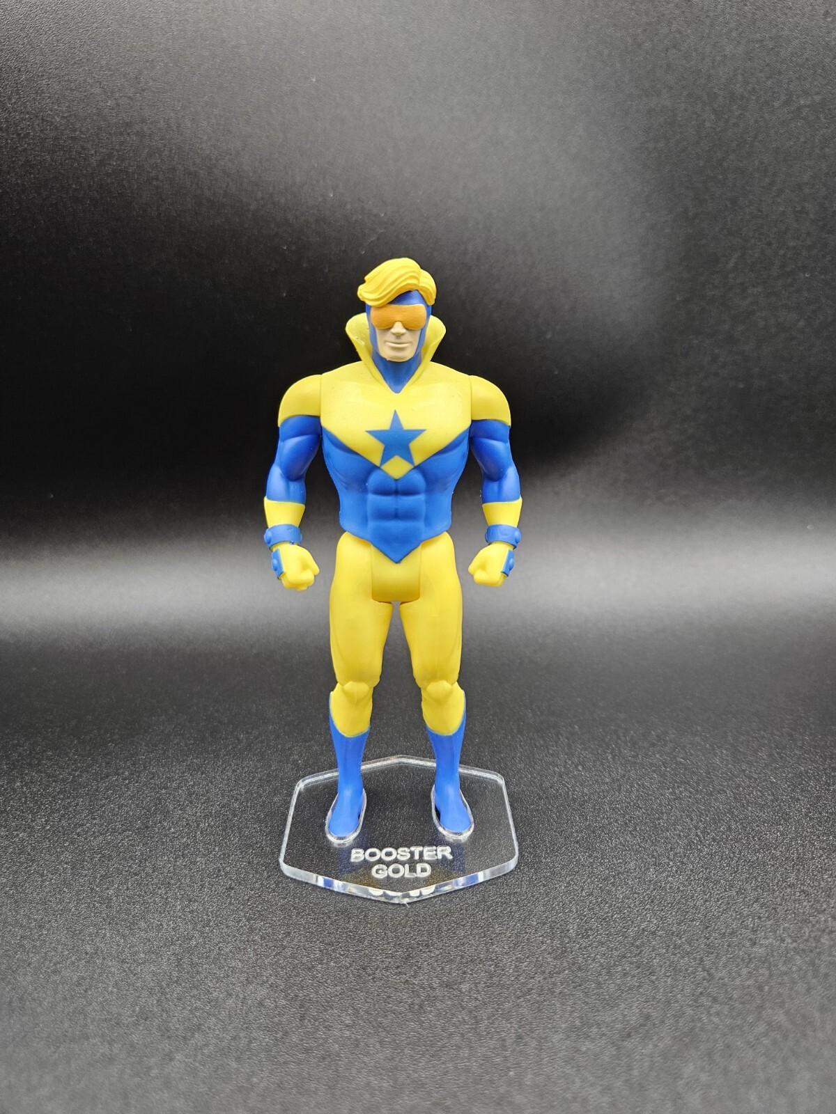 DC Super Powers Mcfarlane Booster Gold Acrylic Base * No Figure