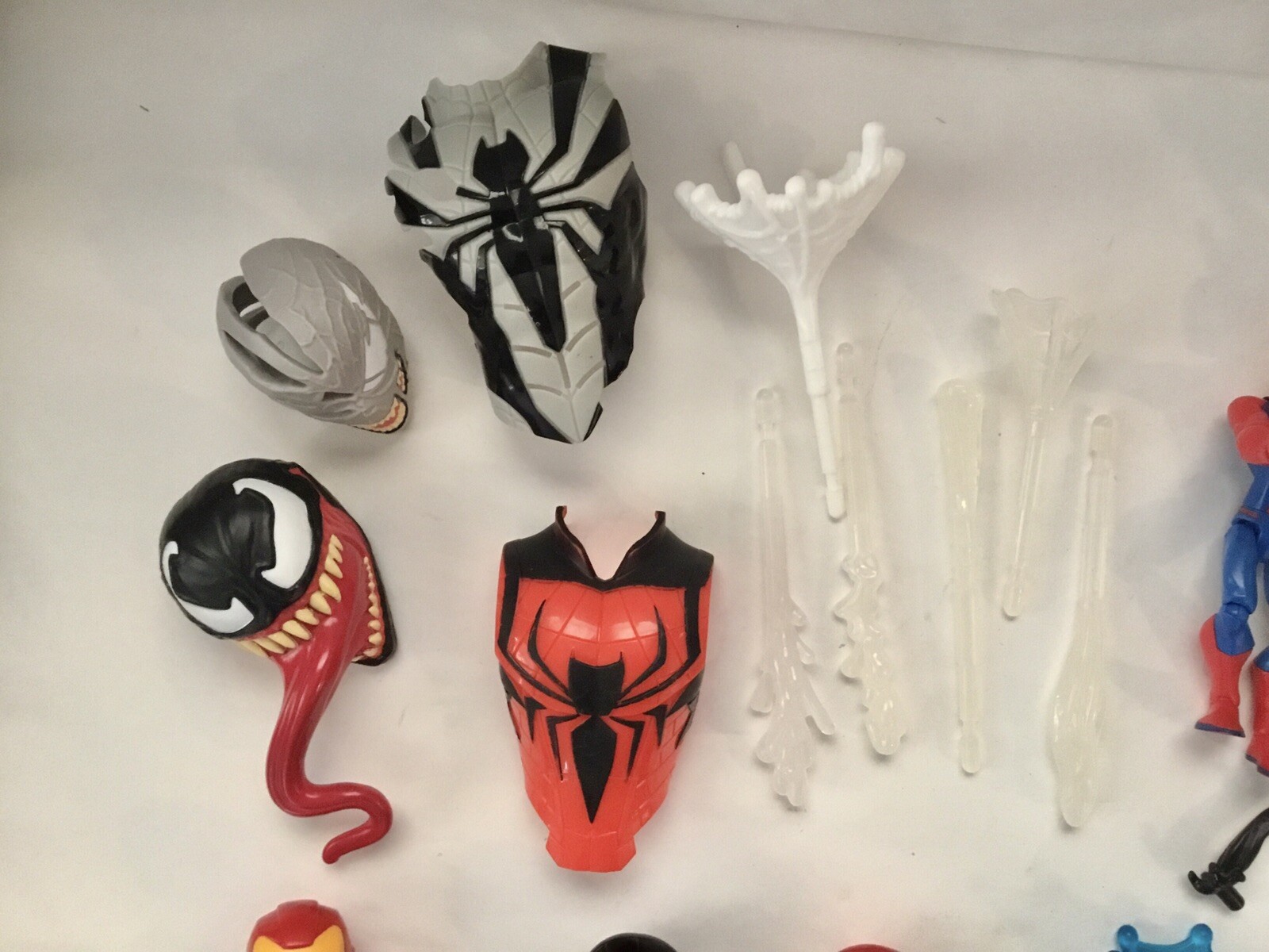 Marvel Action Figures, Armour,Face Mask,Webs,Small Body Parts, and More (33 pcs)