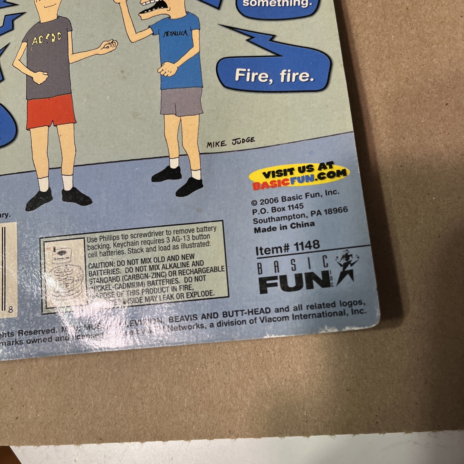 MTV&rsquo;s Beavis & Butt-Head Talking Keychain Includes 6 Cool Phrases Needs Battery