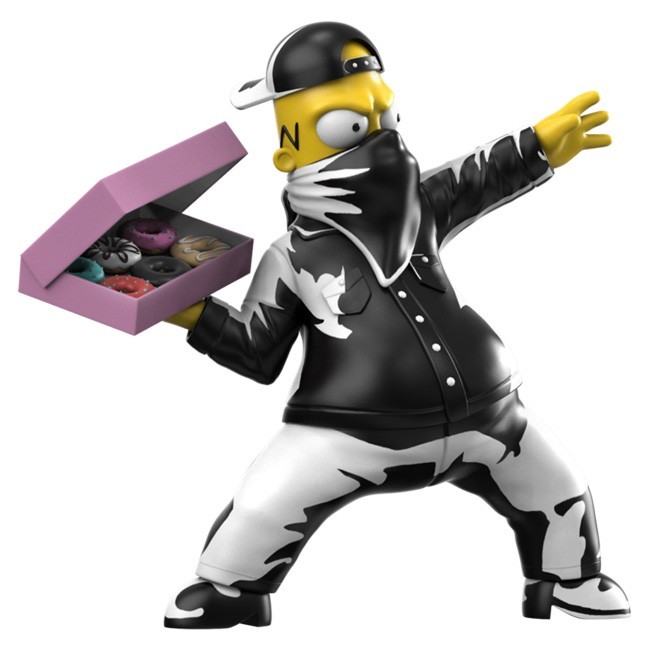 MIGHTY JAXX DONUT BOMBER BY NDIKOL VINYL ART FIGURE – HOMER SIMPSON
