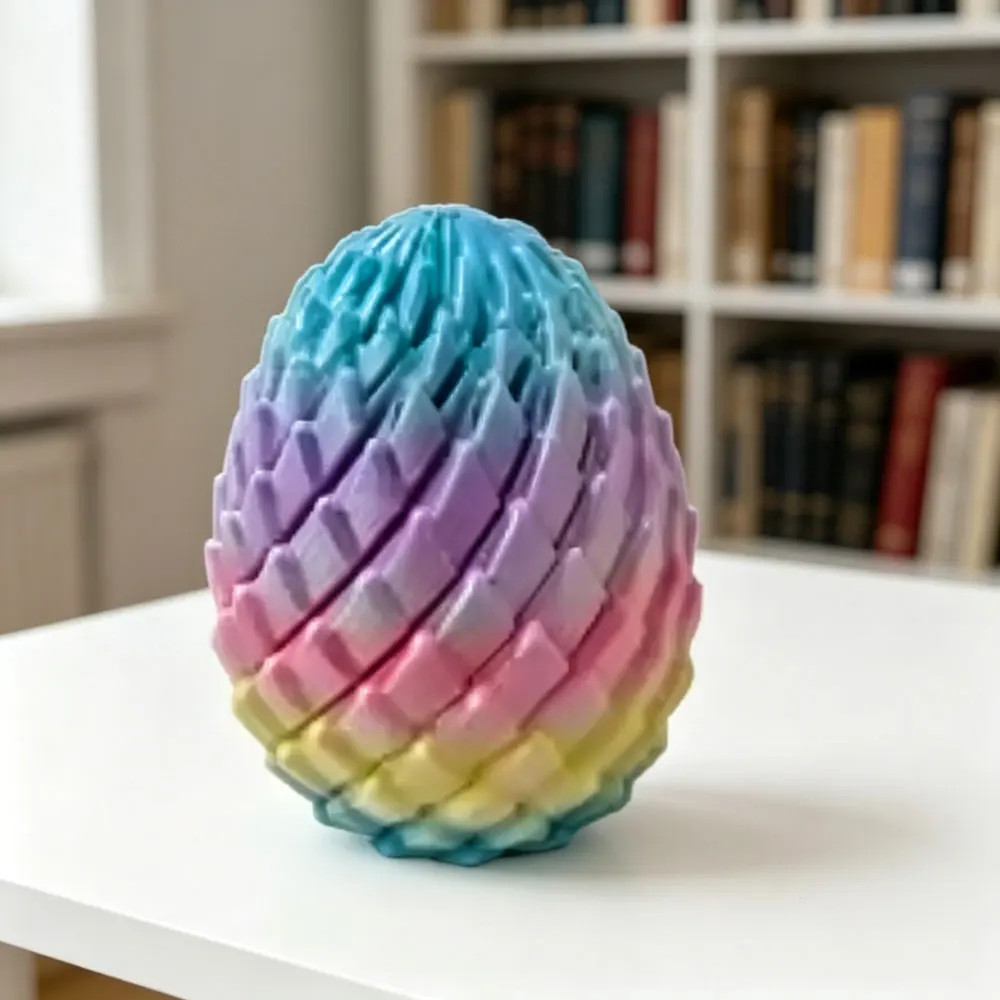 3D Printing Dragon Egg Stress Relief Model, Deformable Twist Egg, Creative Stres