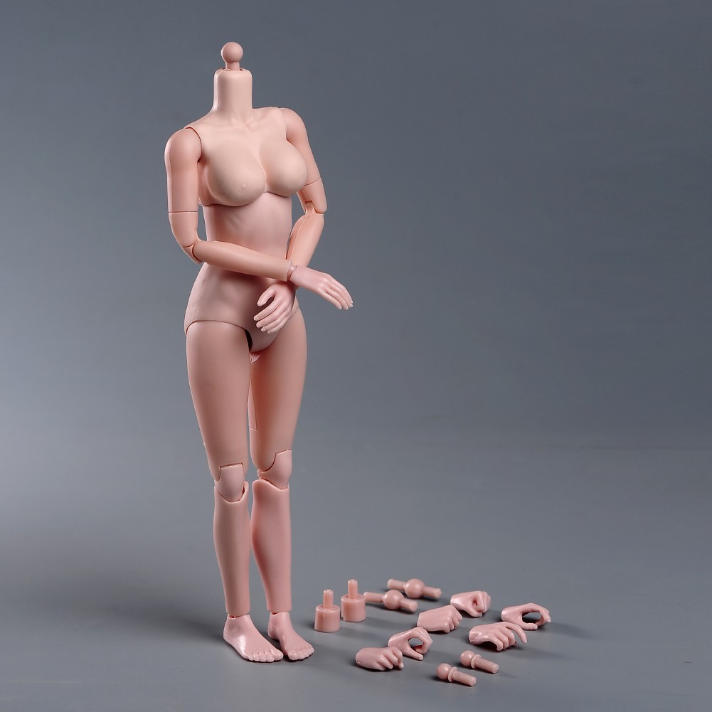1/6 Female Pale Super Large Breast Chest Flexible Body For 12&Prime;Action Figure