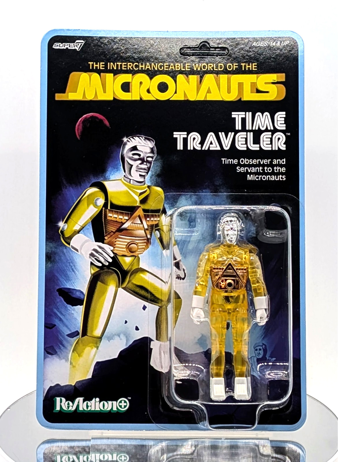 Super7 Raction+ Micronauts Oberserver TIME TRAVELER (Yellow) 3.75&Prime; Action Figure