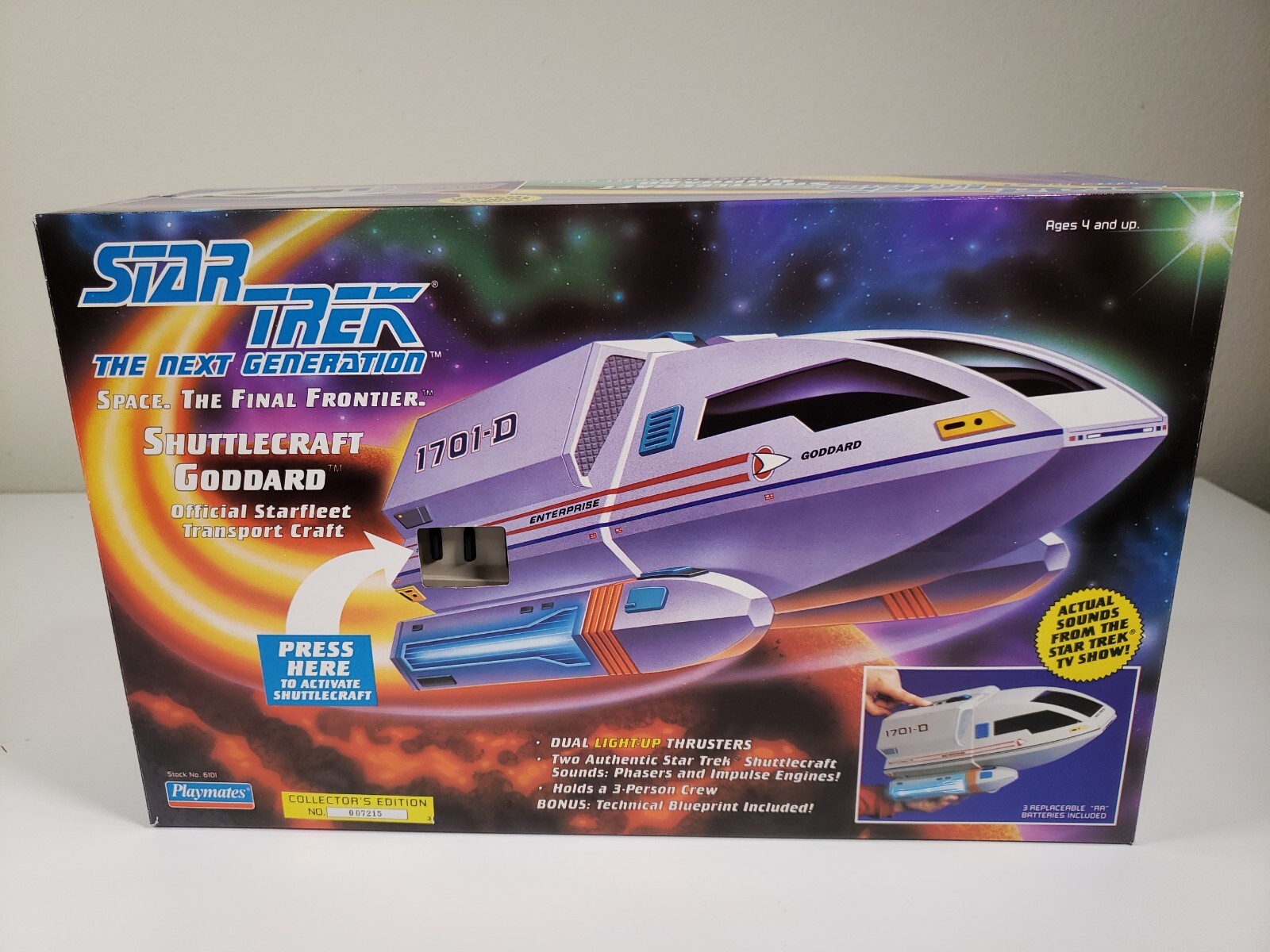 Playmates Star Trek The Next Generation Shuttlecraft Goddard Complete 1992 Rare