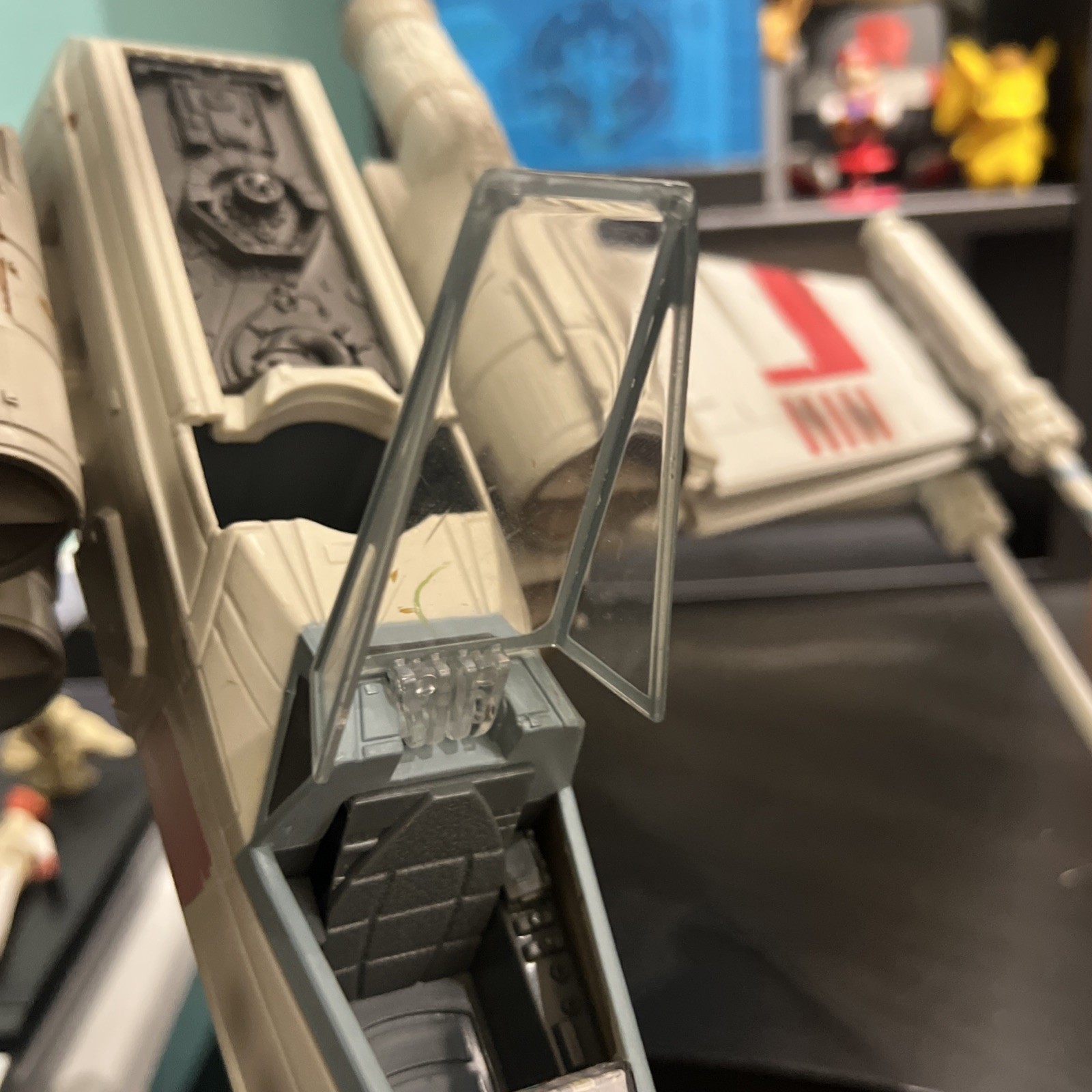 Vintage Star Wars X-Wing Fighter 2002 Incomplete – Collectible Toy Ship Luke