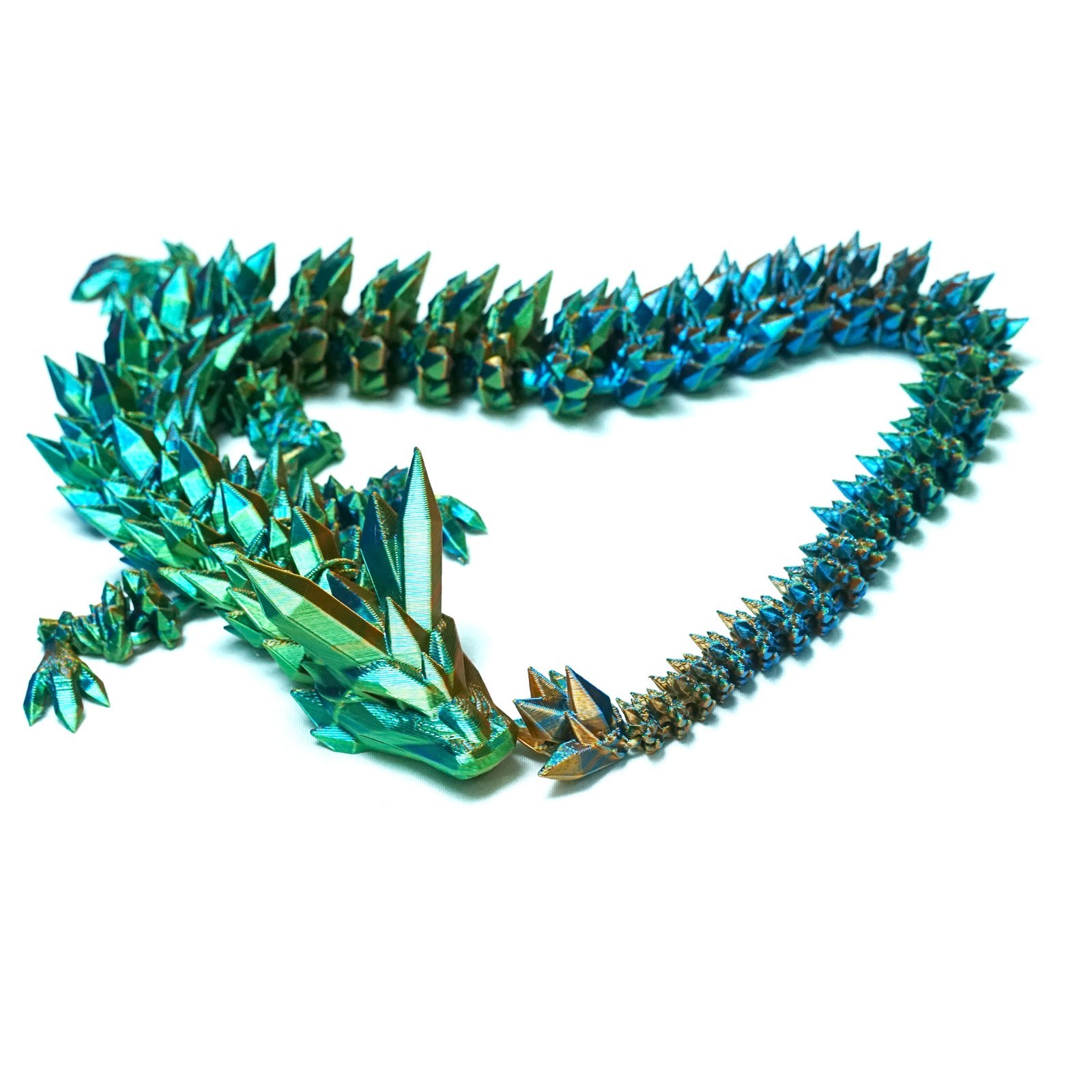 20inch 3D Printed Crystal Dragon Model,Articulated Animals figure,Toy Home Decor