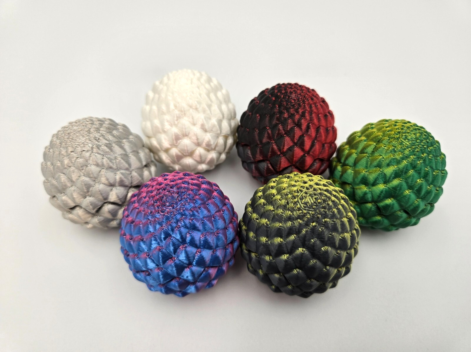 6 Pcs – 3D Printed Dragon Eggs with MINI Dragon Inside, Dragon 1.22&Prime;, Egg 1.96&Prime;