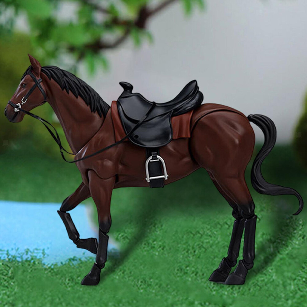 1/12 Scale Action Figures Figurine Mini Horse Figurine Desktop Miniature Brown