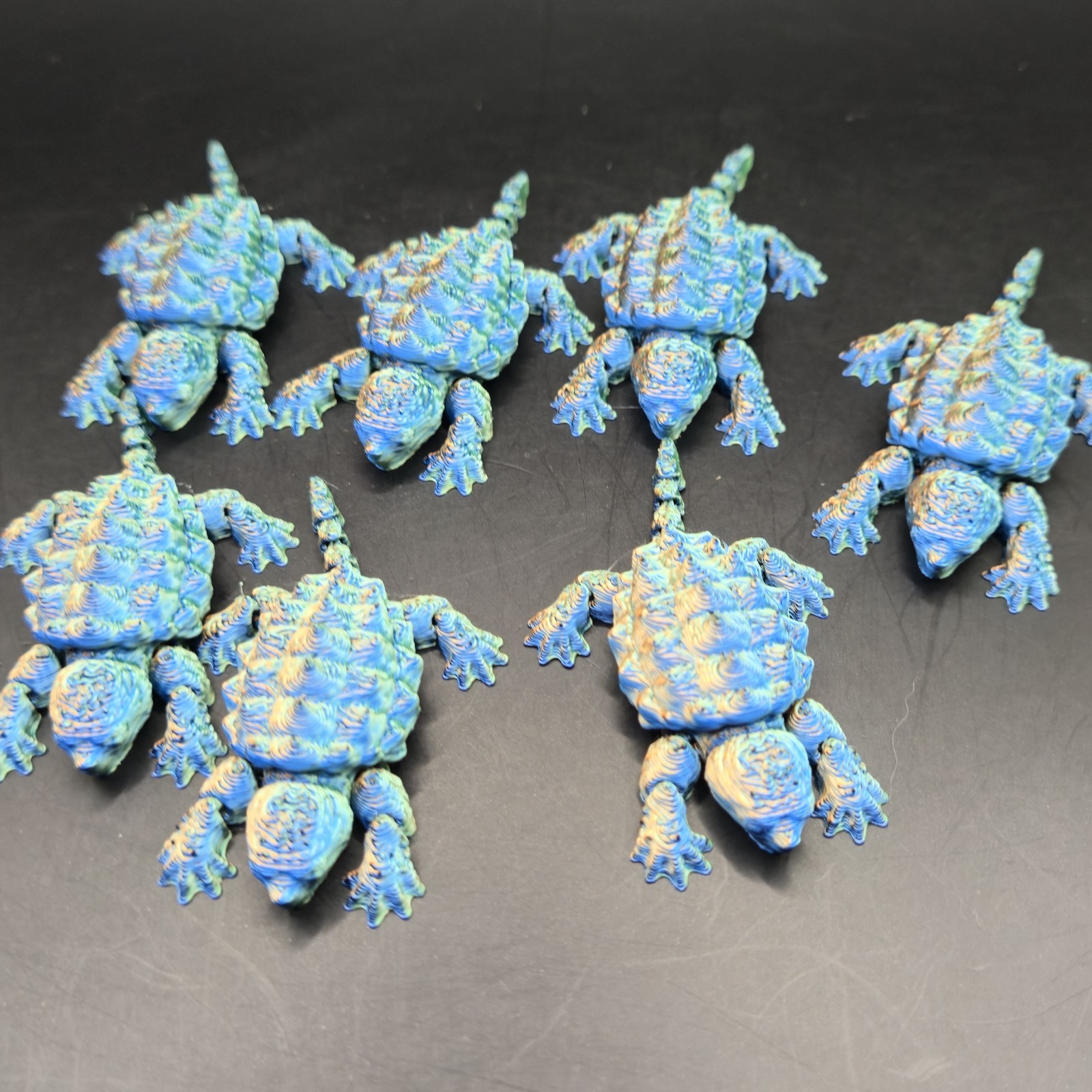 2&Prime; Baby Snapping Turtle Figure 3D Printed Novelty Multi Color – 1PC