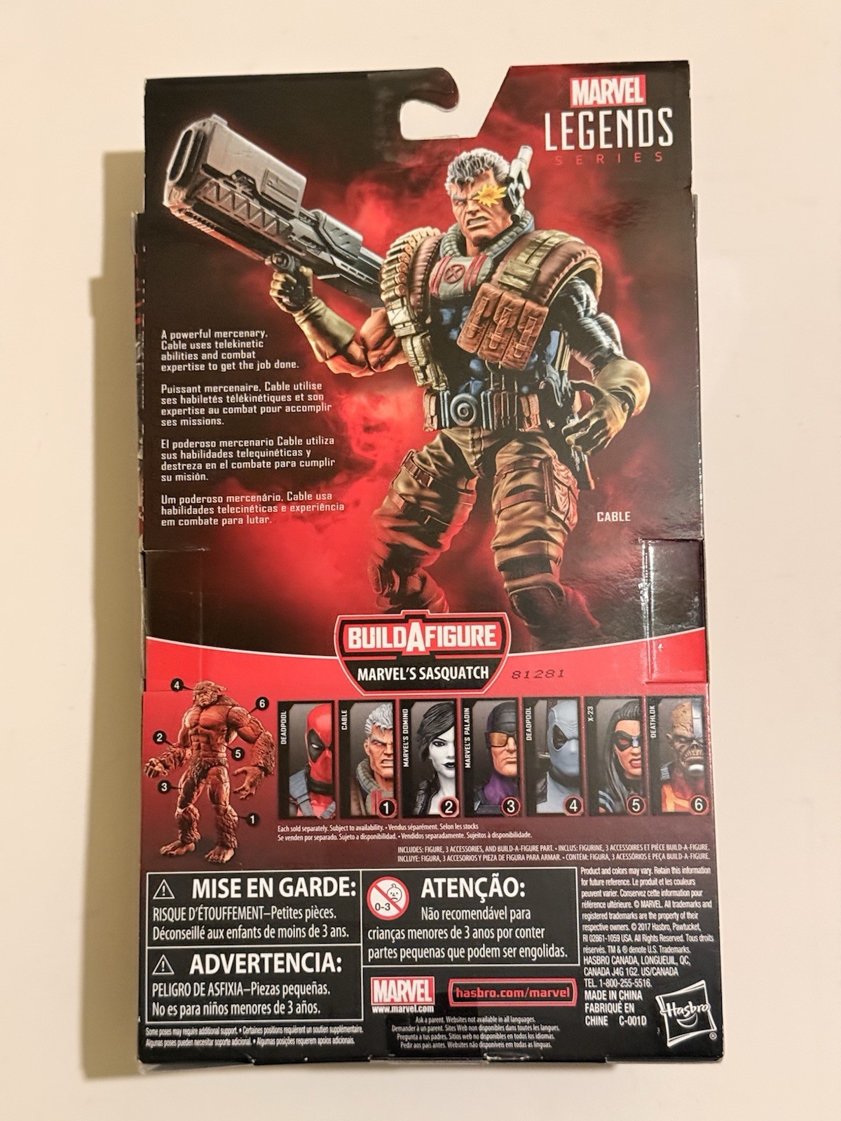 Hasbro Marvel Legends Cable Deadpool Wave Sasquatch Build A Figure Wave