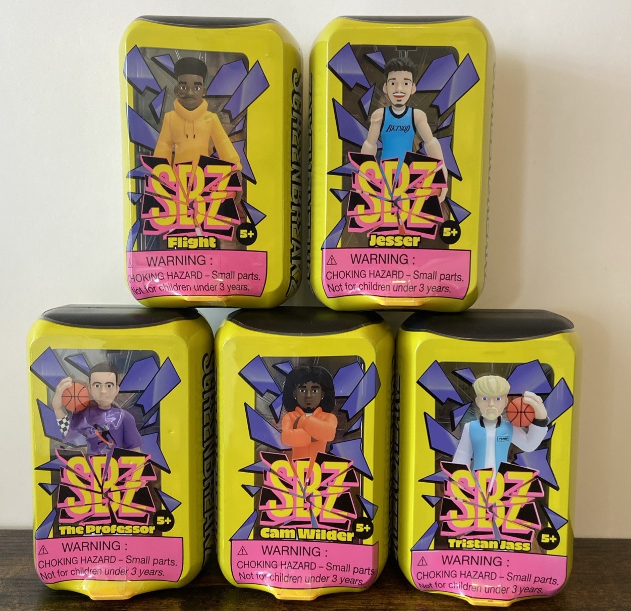 Five ScreenBreakz Action Figures Jesser Flight Cam Wilder Professor Tristan Jass