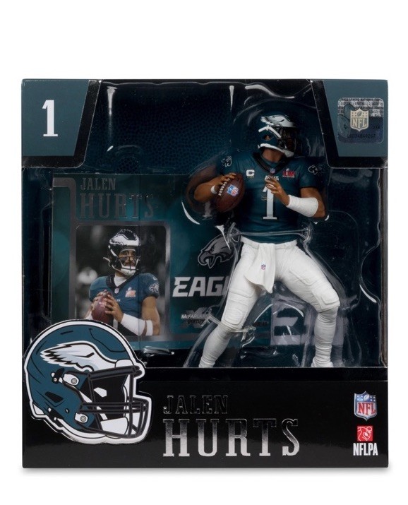 McFarlane Jalen Hurts Eagles Super Bowl Edition NFL 7&Prime; Posed Figure Wave 2 2025