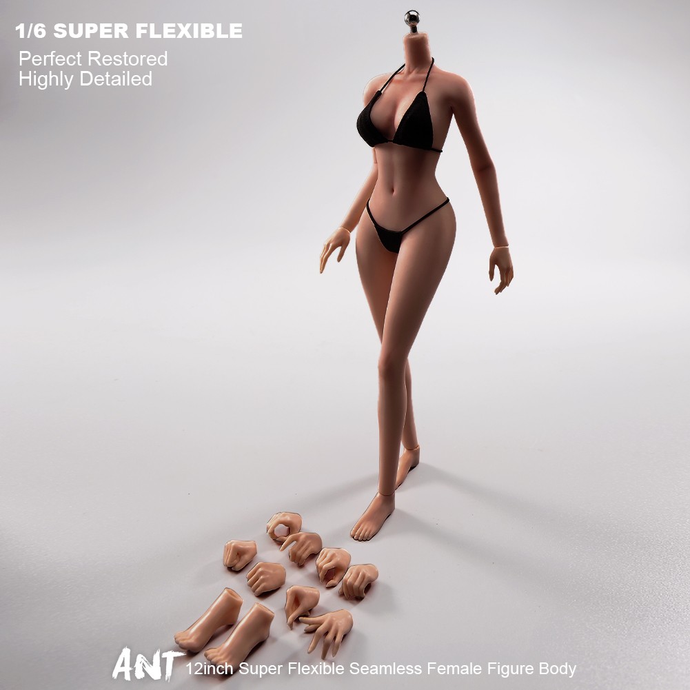 ANT T302 1/6 Female Seamless Body Copper Suntan Large Bust Makeup For 12&Prime; Figure