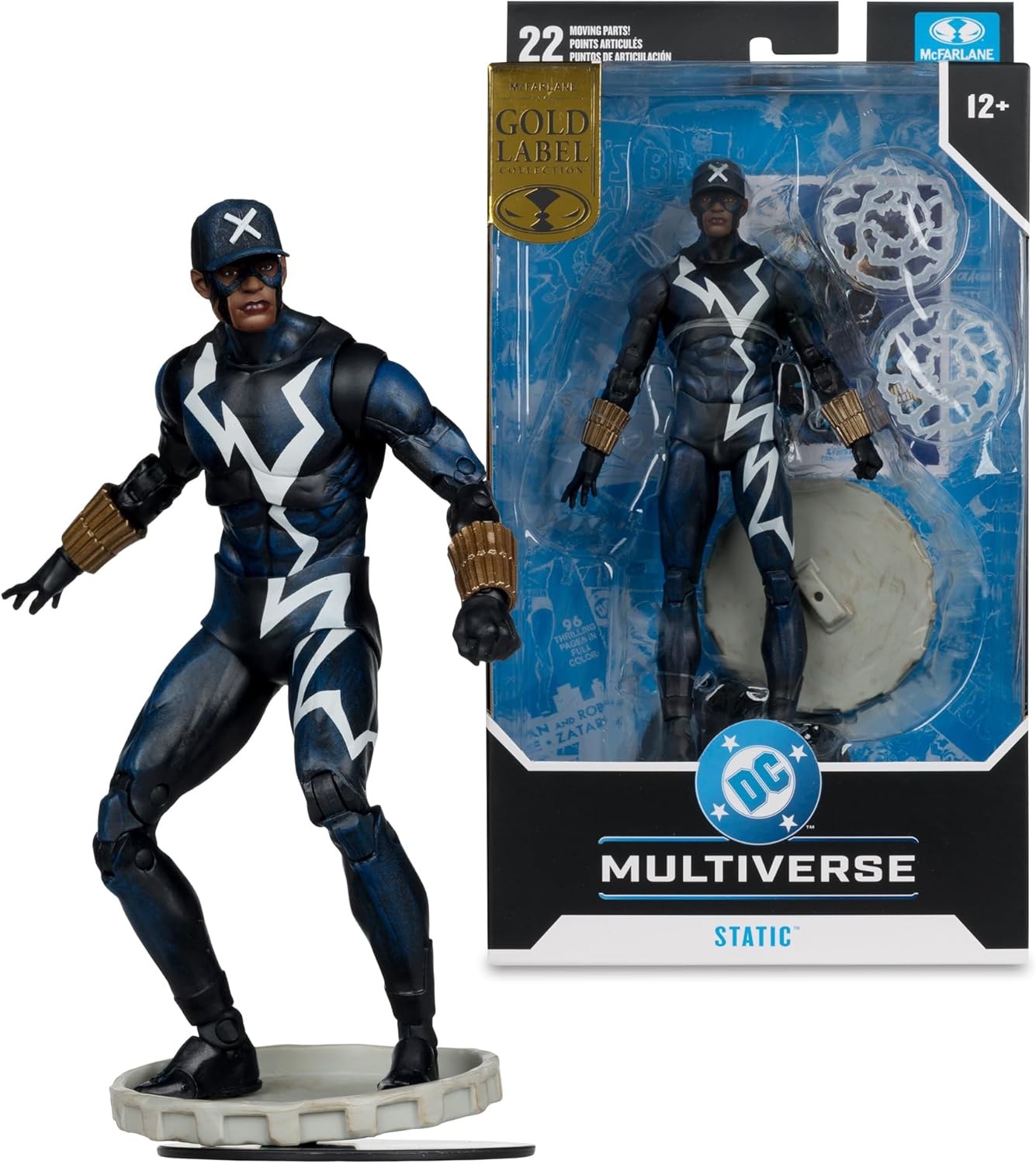 DC Multiverse Action Figure Static Shock (Trial by Fire) (Gold Label) 18 cm