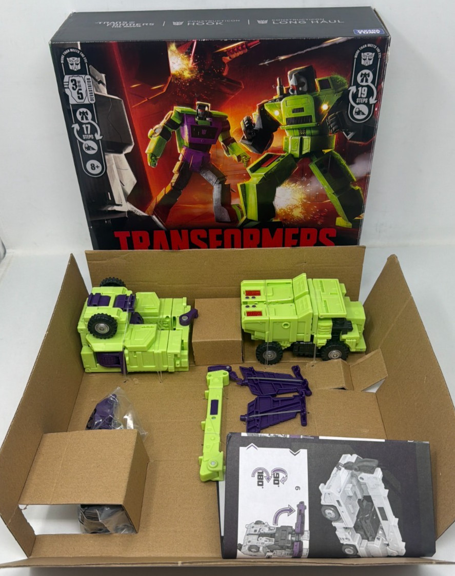 Transformers Studio Series 86 The Movie Constructicon Long Haul & Hook *READ*