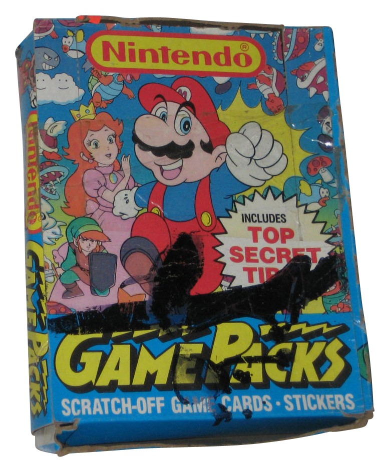 Nintendo Scratch Off Cards & Sticker (1998) Topps Damaged Game Box Only – (No Pa