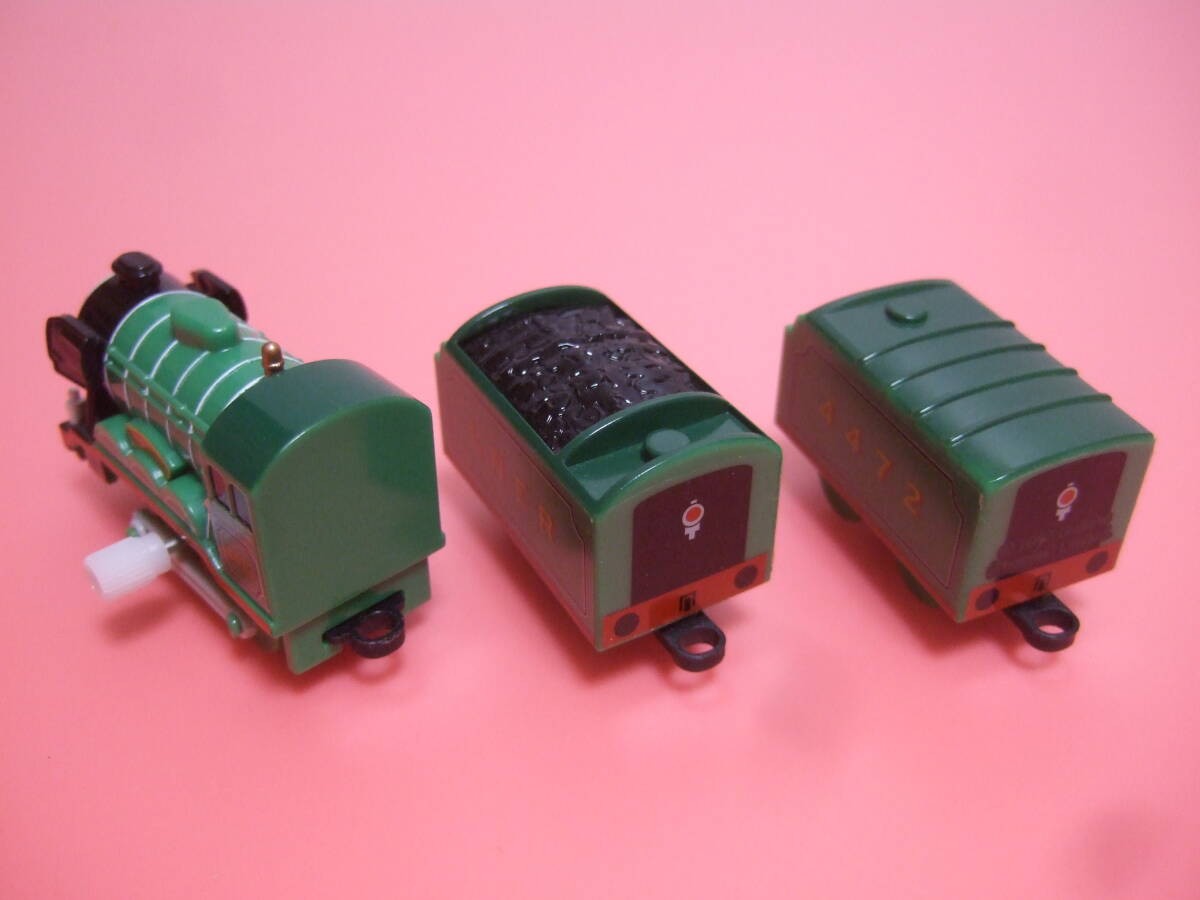 Tomy Flying Scotsman Capsule Plarail Train Front Car Side Stripe Rear Car