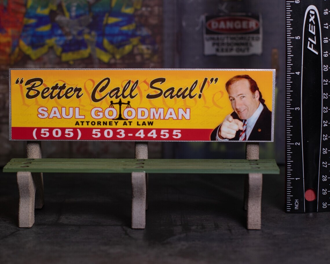Miniature Better Call Saul Bench Action Figure Dollhouse Scale Gift Breaking Bad