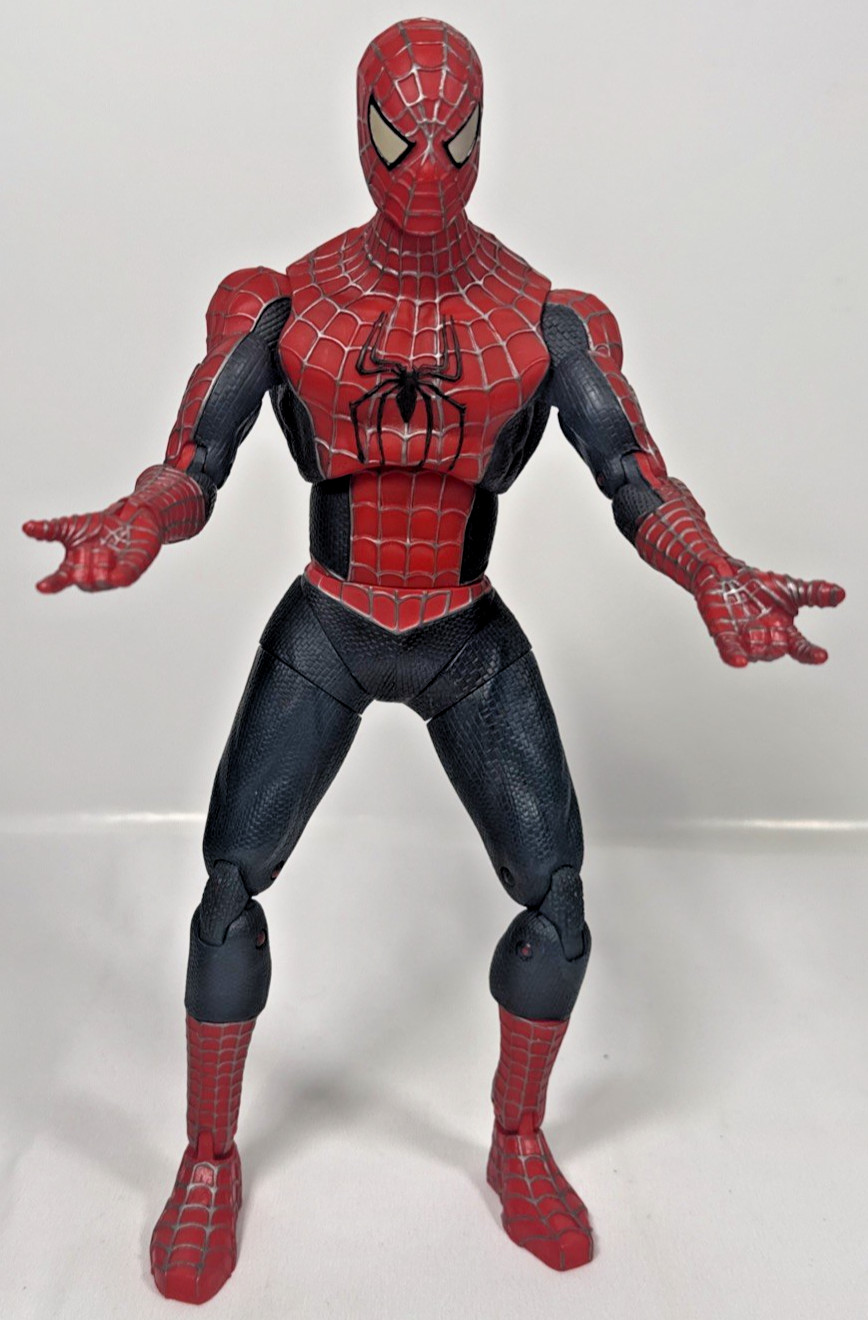 Marvel Spider‑Man 12&Prime; Action Figure 2004 Red Black Fully Jointed Movie Toy VTG