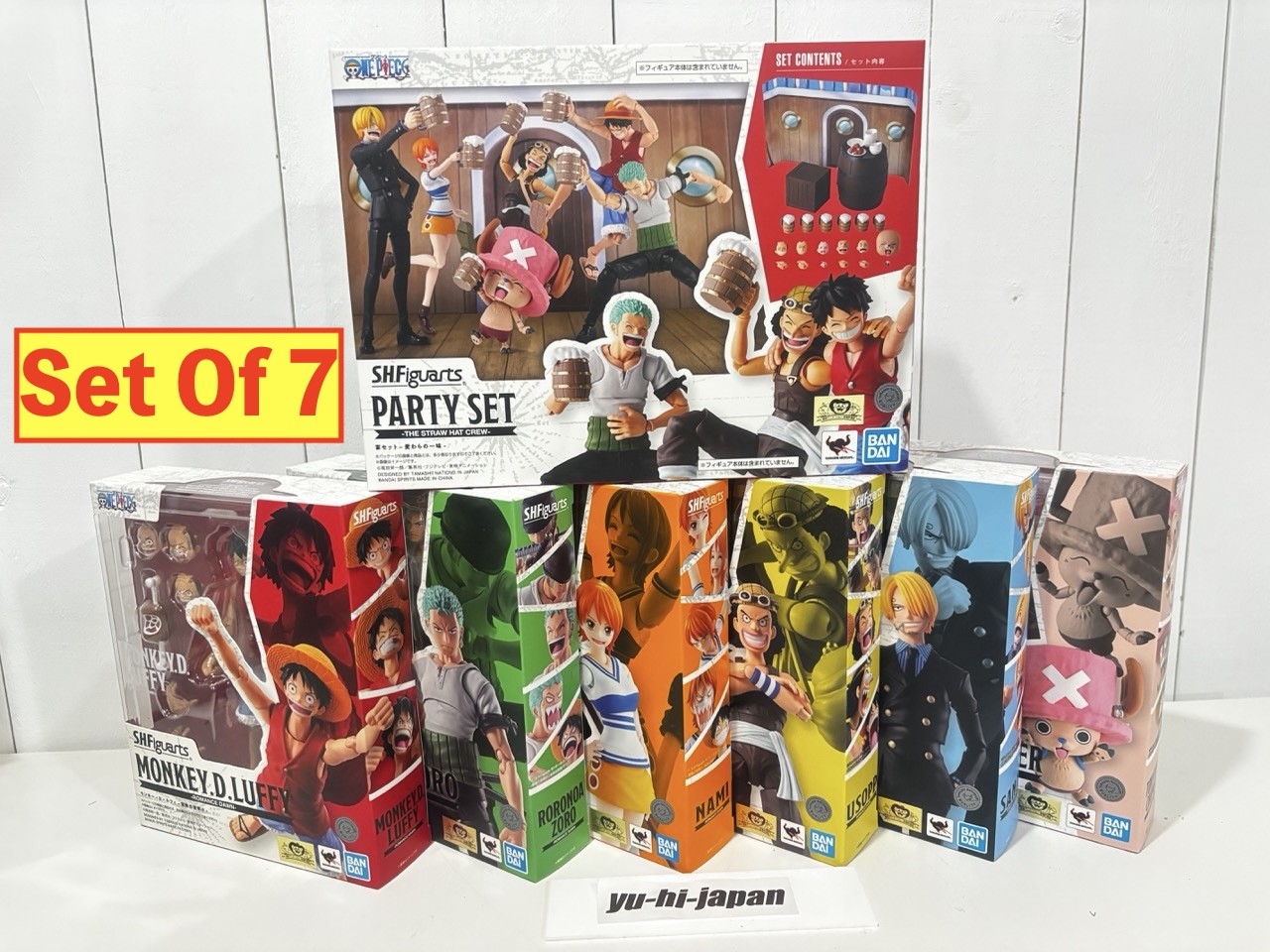 S.H.Figuarts One Piece Banquet Set + Luffy Zoro Usopp Nami Sanji Chopper 7 Set