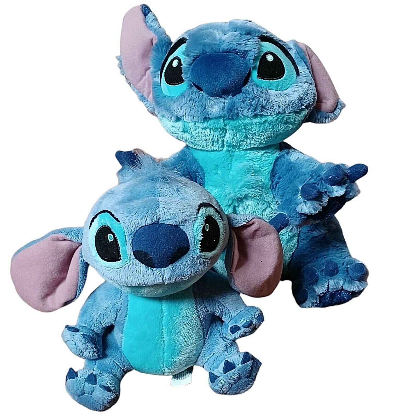 Disneyland Lilo & Stitch Plush 12&Prime; and 6&Prime; Blue Lot of 2 Walt Disney World
