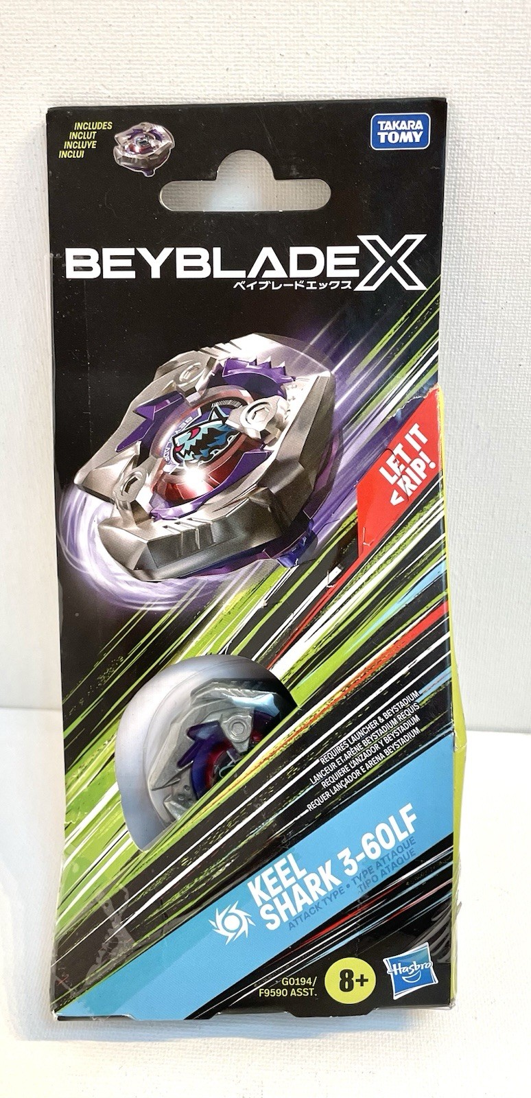 Beyblade X Keel Shark 3-60LF-Attack, Type,*high Speed,Dash!PURPLE