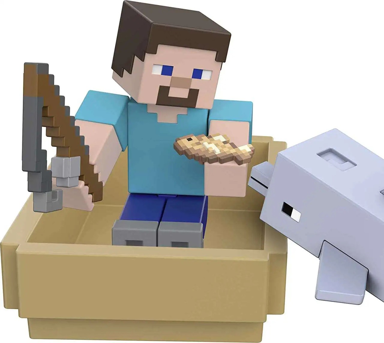 Minecraft Dolphin&rsquo;s Treasure Adventure Pack with 3 Action Figures