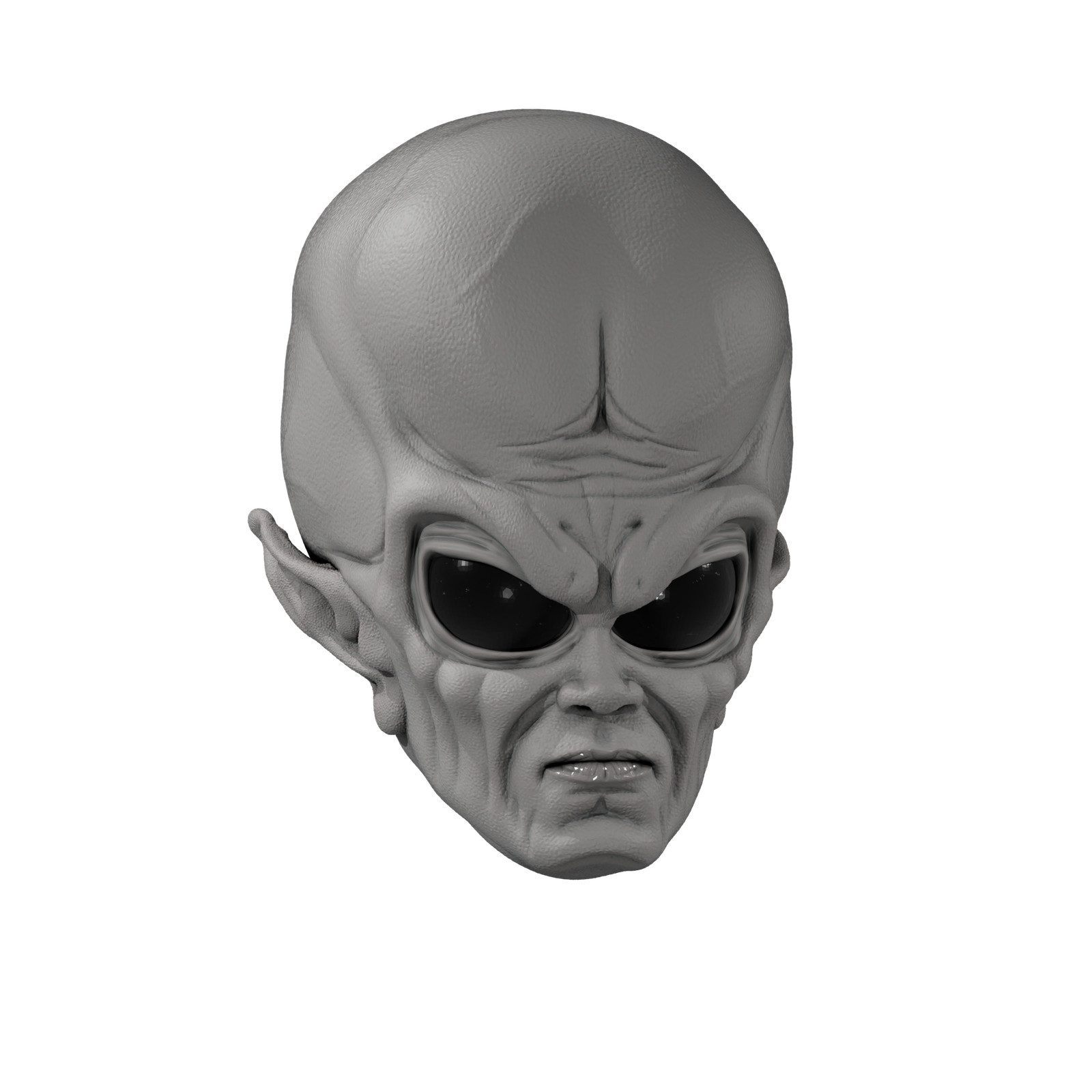 1/6 Scale Head [Unpainted]: Alien (Big Head)