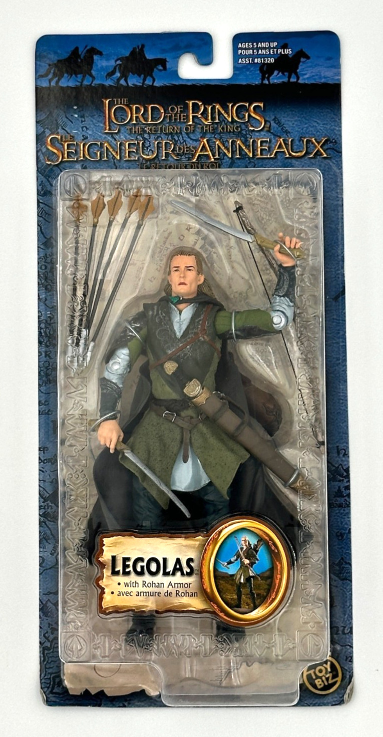 NEW Legolas in Rohan Armor CANADIAN VERSION Action Figure ToyBiz VTG LOTR ROTK