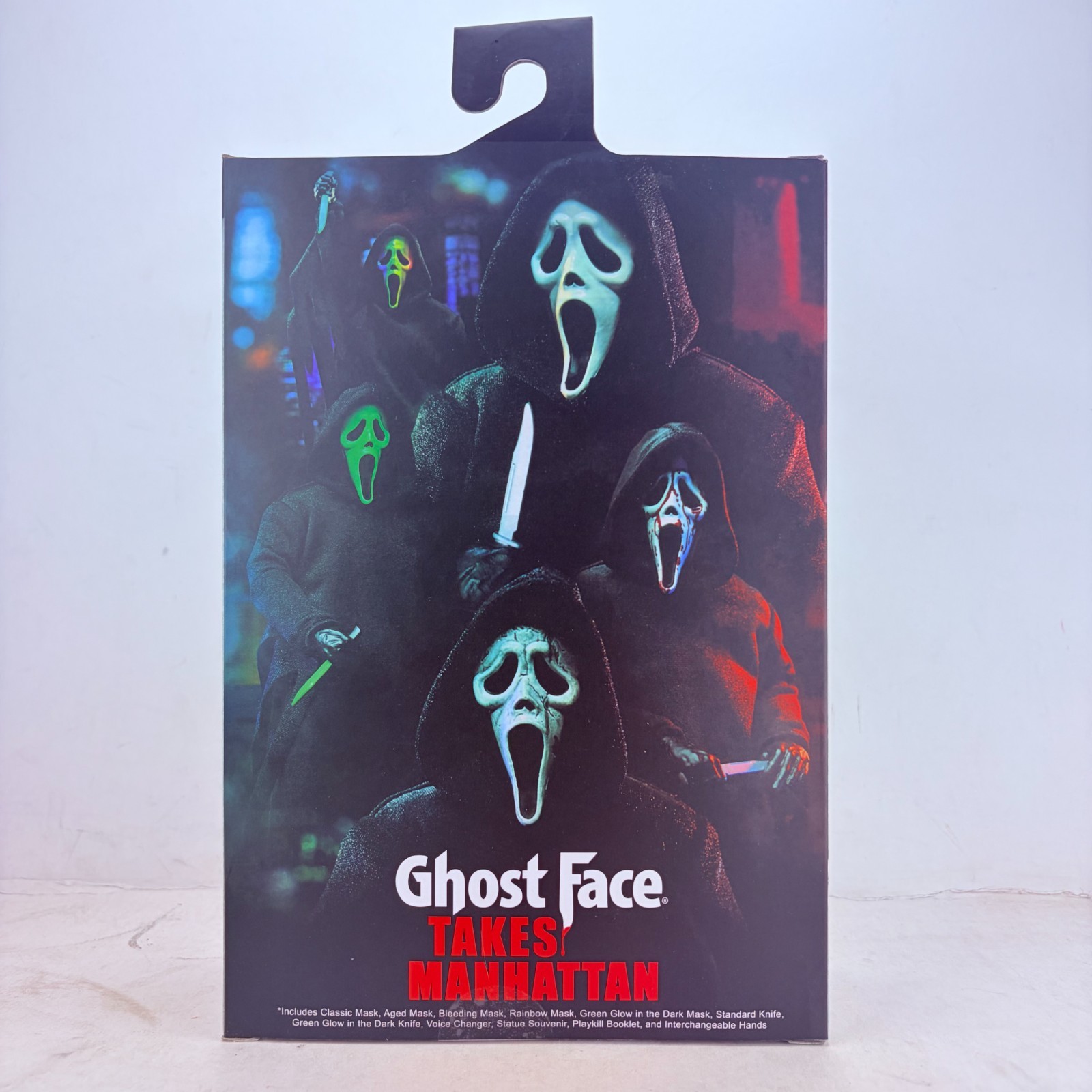 Ghost Face Takes Manhattan Scream w/Weapons 7&Prime; Horror Moive Action Figure Toys