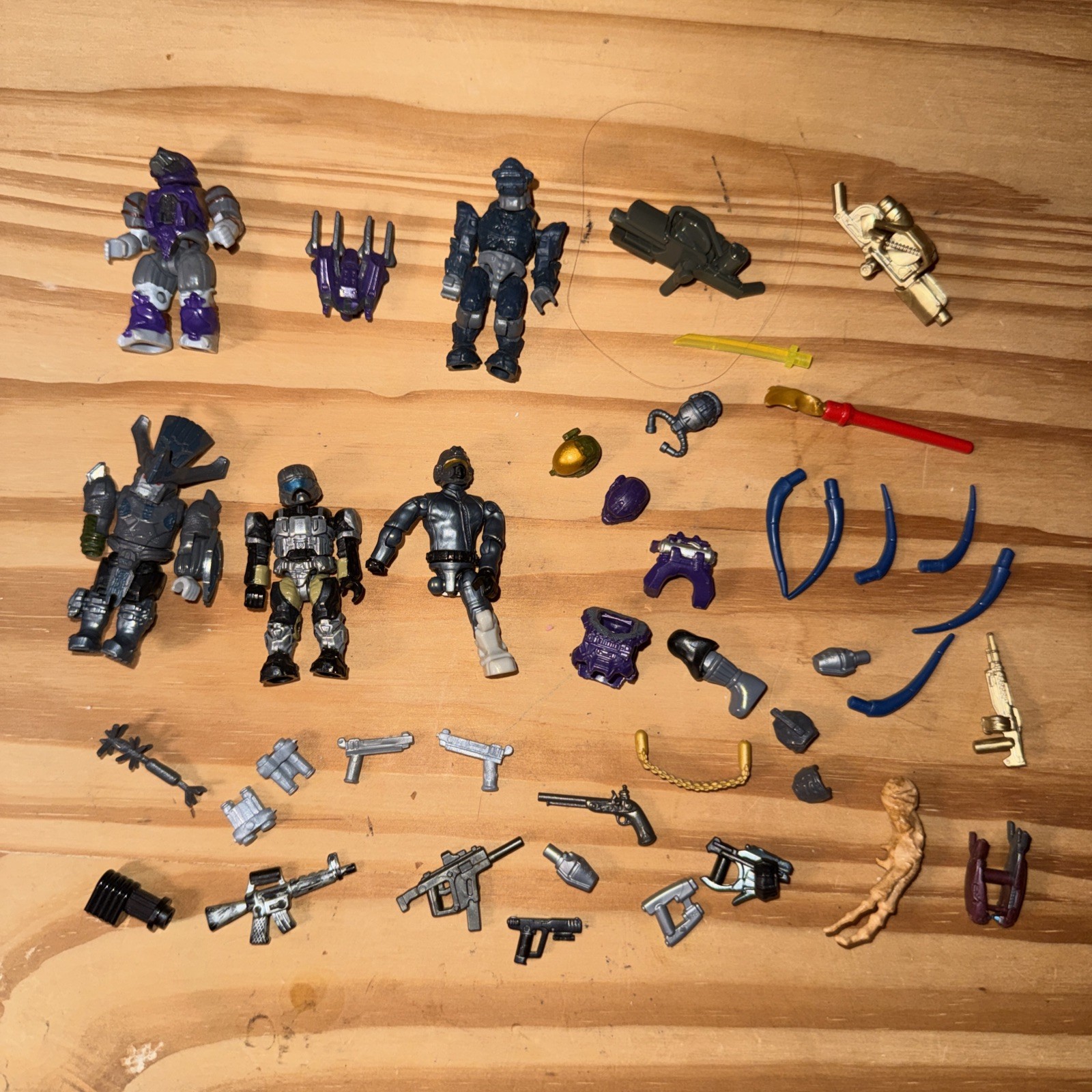Mega Bloks Halo Action Figures with Weapons & Accessories