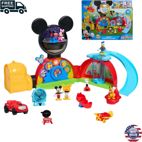 Disney Junior Mickey Mouse Clubhouse Deluxe 28&Prime; Playset 16pcs Lights and Sounds