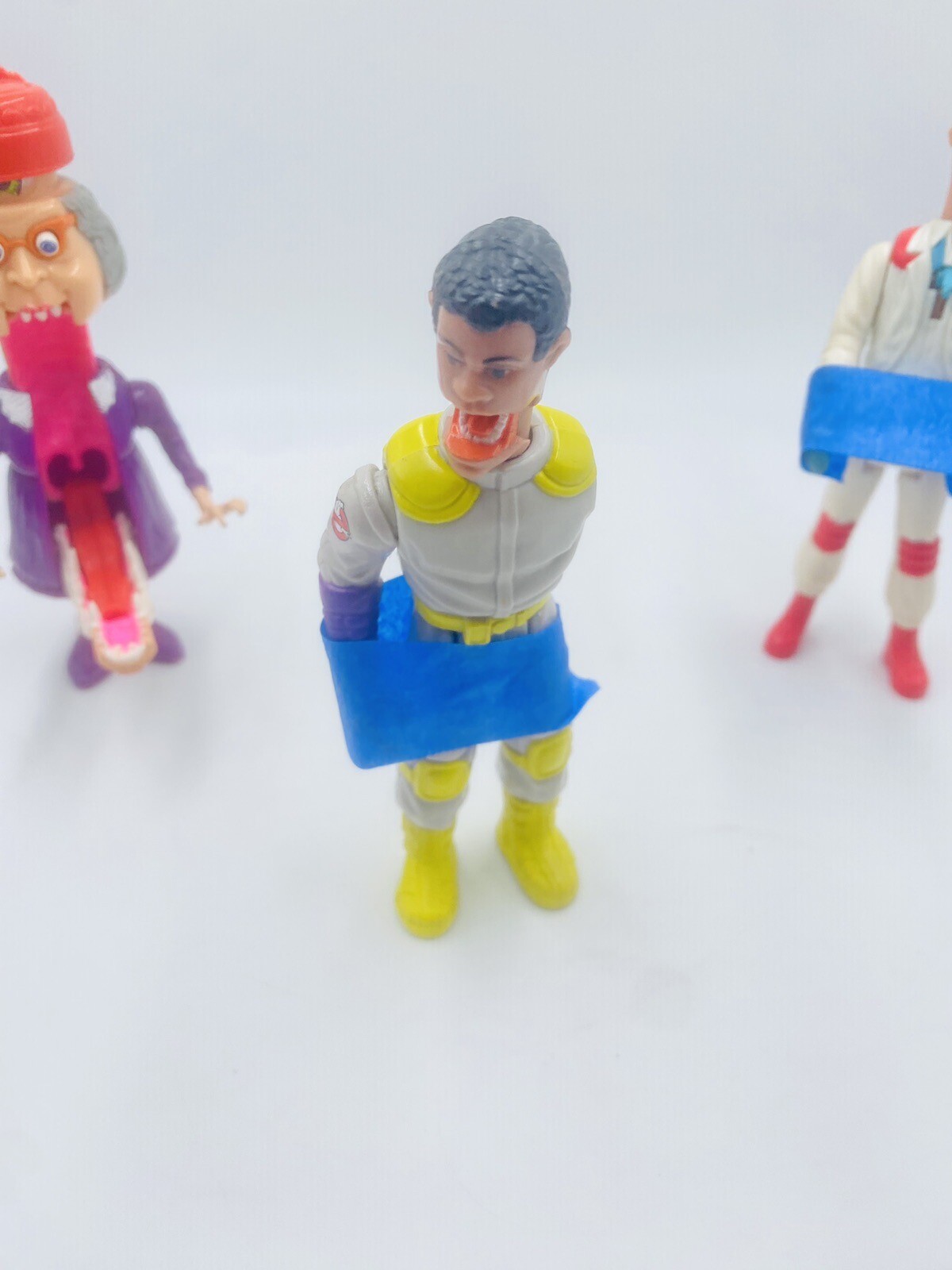 Vtg The Real Ghostbusters Figures Granny Gross Winston Zeddmore Egon Spengler