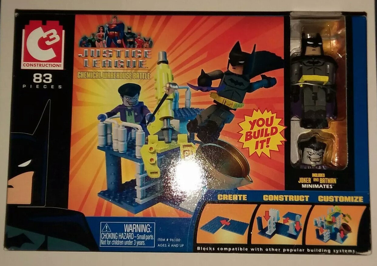 Minimates BATMAN C3 DC « CHEMICAL WAREHOUSE BATTLE w/ BATMAN and JOKER » HTF! NEW!
