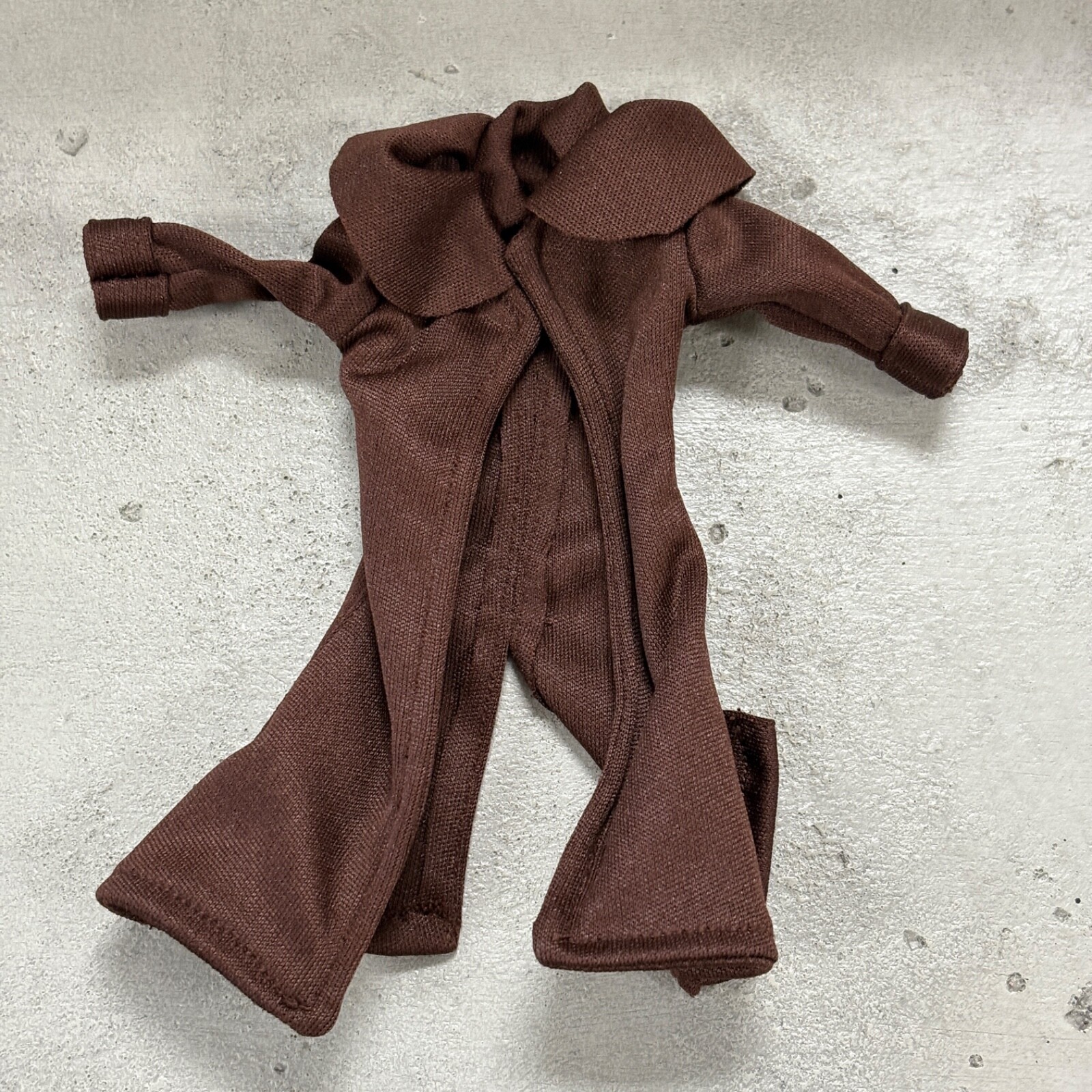 PP-LTC-OML-L: Large Brown Wired Duster Coat for 7&Prime; WWE, McFarlane, Muff Adam FIG