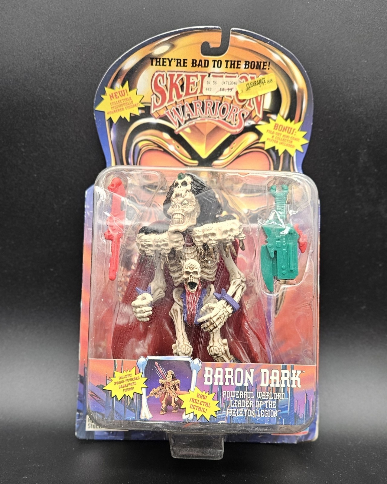 Skeleton Warriors « Baron Dark » 1994 Playmates Toys 8505 Action Figure New/Seal