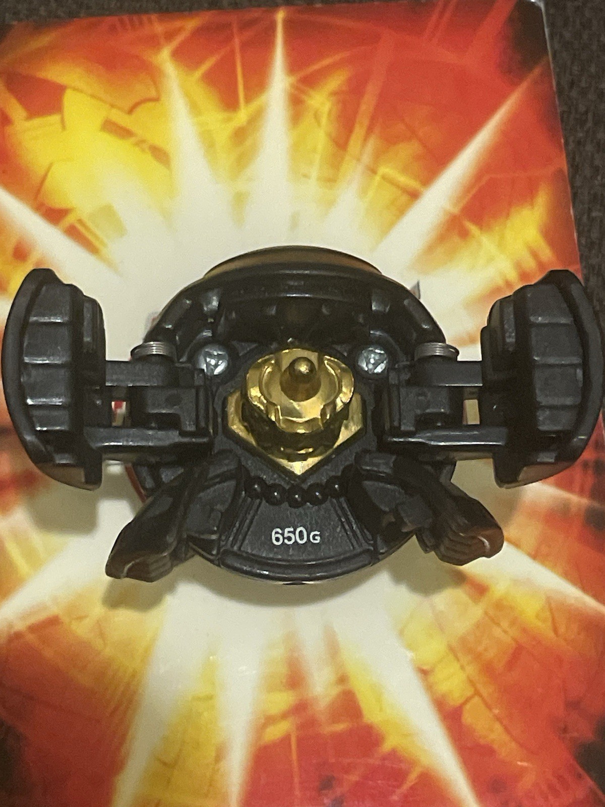 Bakugan Bronze Attack B2 Darkus Gold Black Fortress 650G Read Description