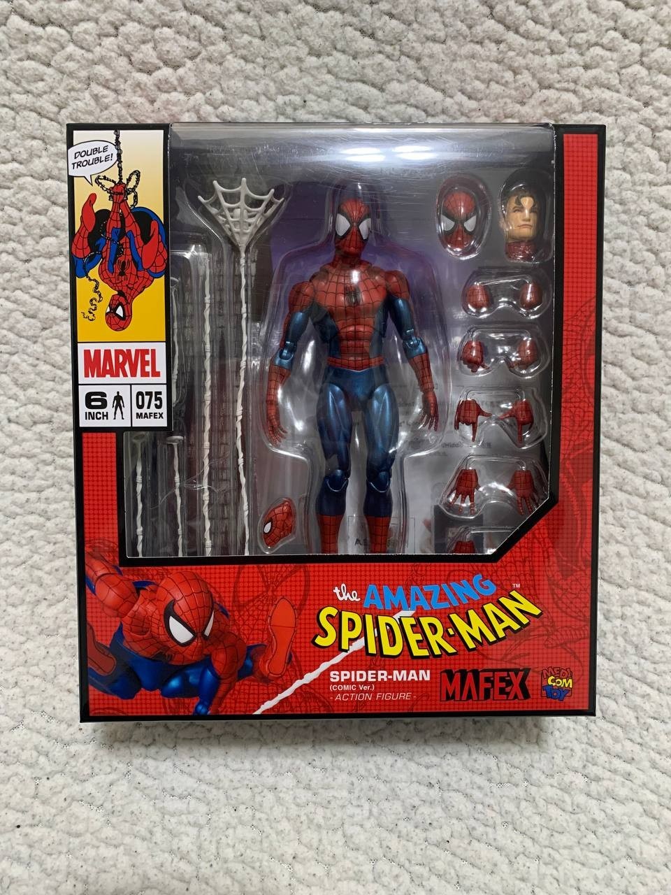 MAFEX 075 Spider-man Comic Ver. Action Figure RE-ISSUE US SELLER