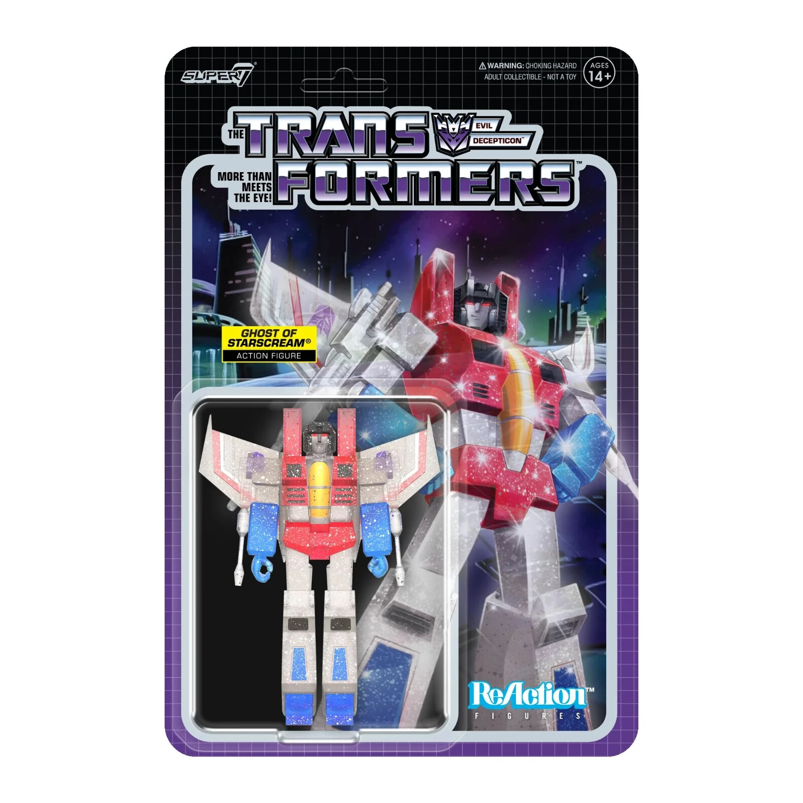 Ghost of Starscream – Glitter – Transformers – Wave 8 – ReAction – Super7
