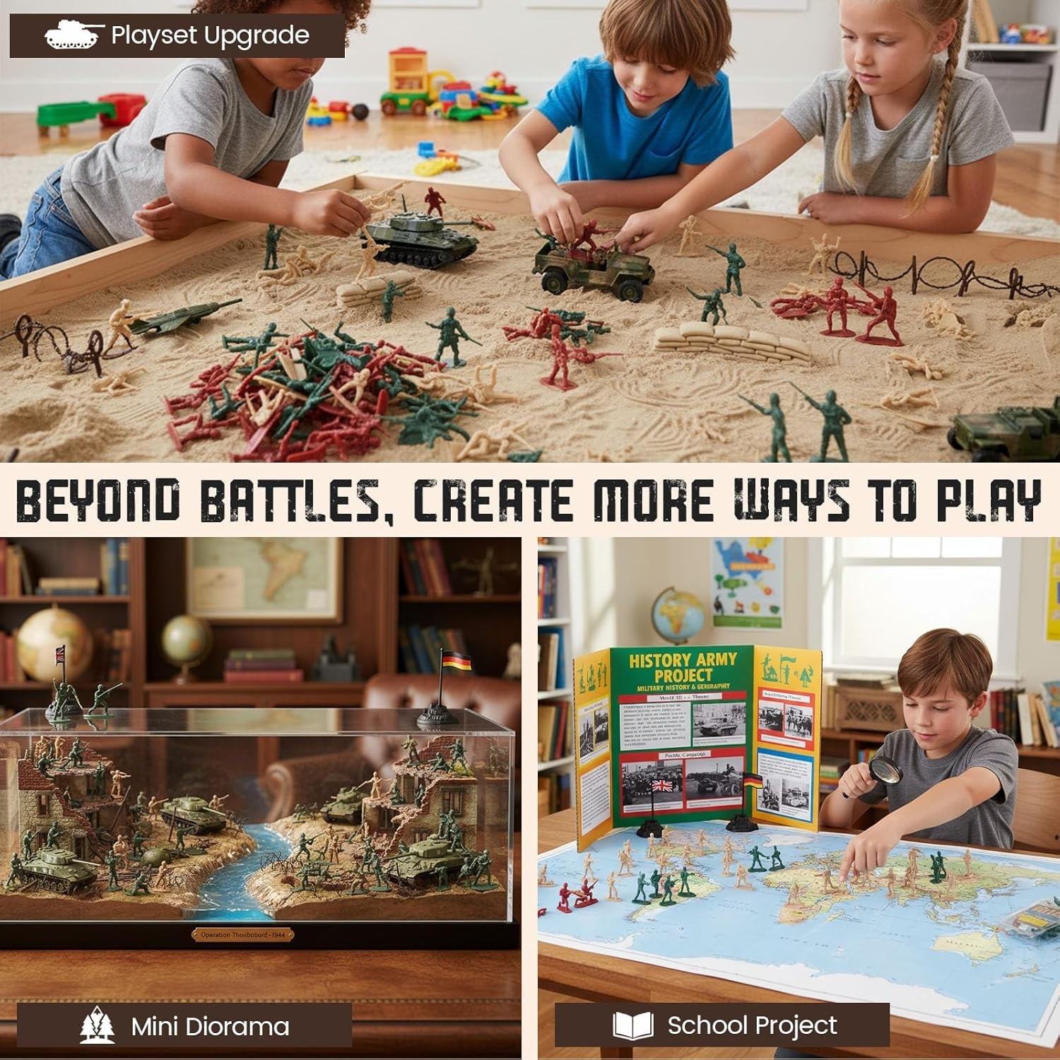 Classic 300-Piece Army Men Set – Durable Military Action Figures for All Ages