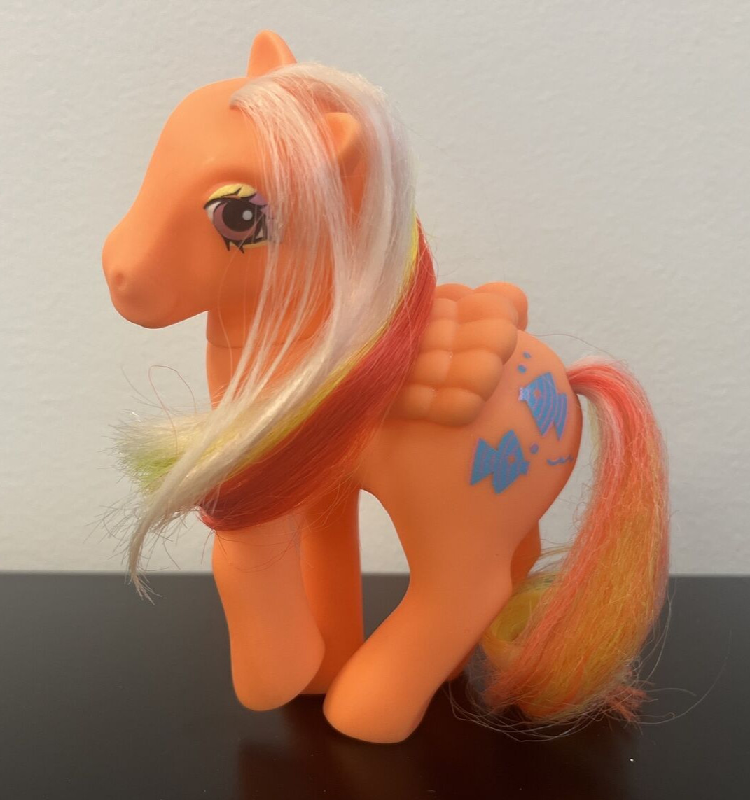 My Little Pony G1 Sea Breeze Tropical Fish Neon Orange 1987