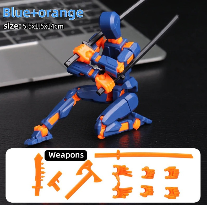 1pc Multi-Jointed Movable Shapeshift Robot Toy 3D Printed Action Figure 5.5in