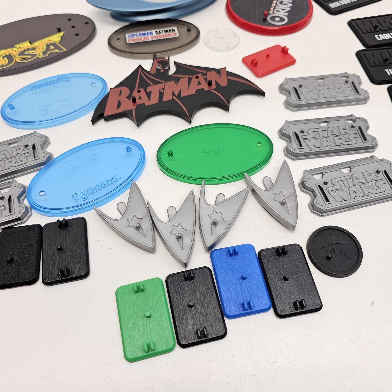 Vintage Action Figure Accessory Base Stands Mixed Lot Of 35