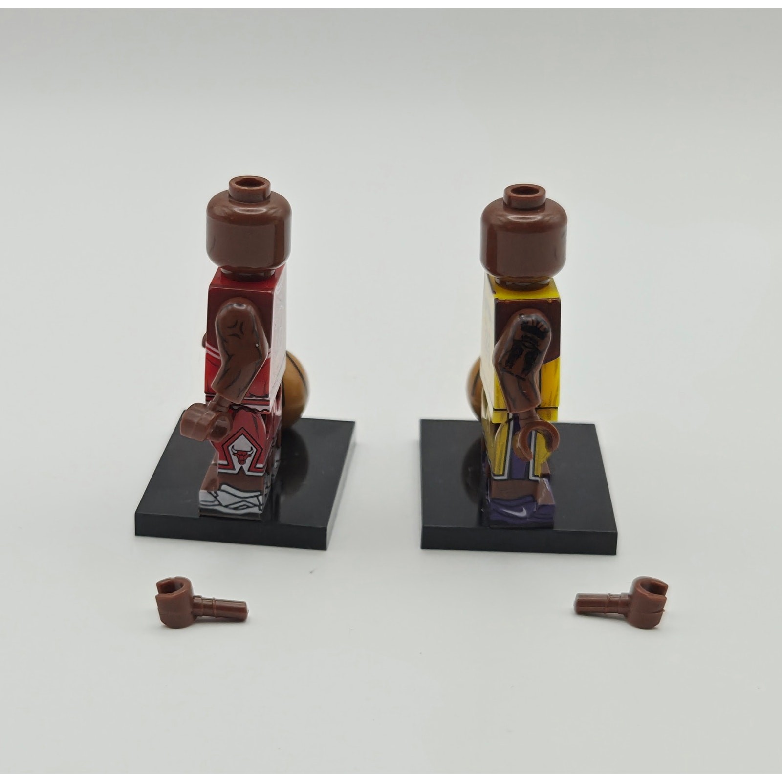 Custom Michael Jordan Kobe Bryant Basketball Minifigure Lot W/ Balls & Stands