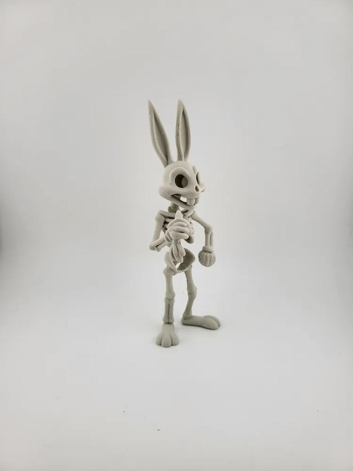 Bugs Bunny Inspired Skeleton Figure – Spooky Cartoon Horror