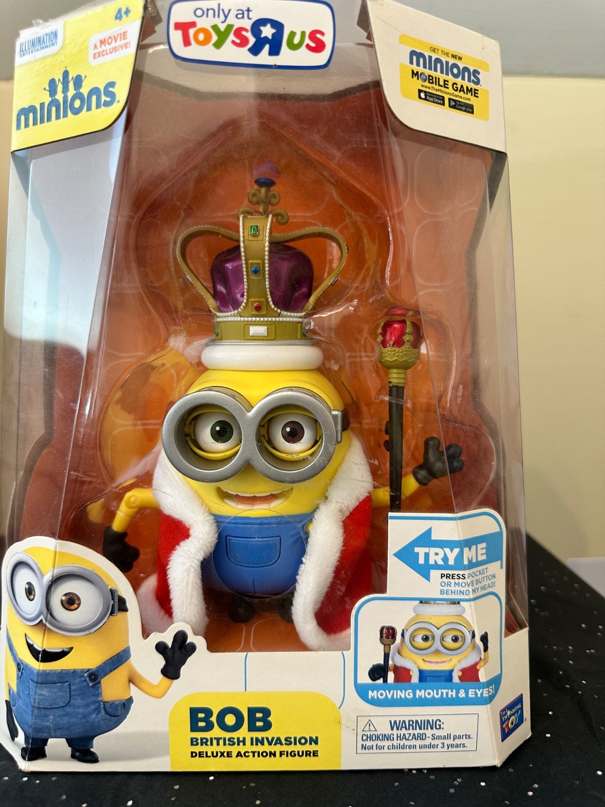 Minions Bob British Invasion Deluxe Action Figure Limited Toys R Us Edition