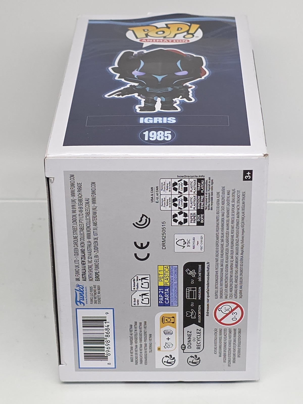 Funko Pop Solo Leveling Igris #1985 Animation Vinyl Damaged Box w/Protector